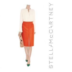 NWT Stella McCartney Kelly Wool Orange Skirt